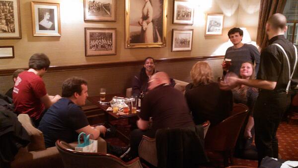 cybette's tweet image. They&apos;re chasing us out, it&apos;s only 11pm! #Jolla #mobilelinux #meetup #London