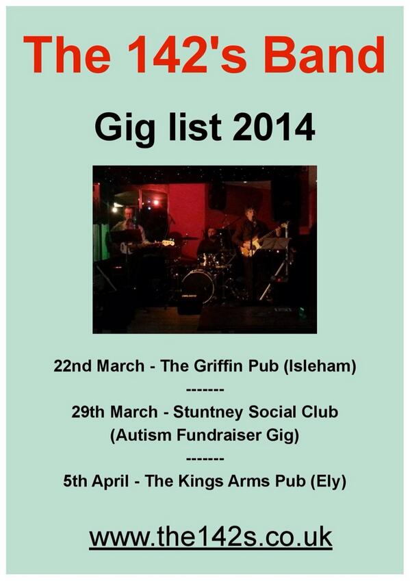 142sband's tweet image. Check out our forthcoming gigs #gig #yourely #the142s