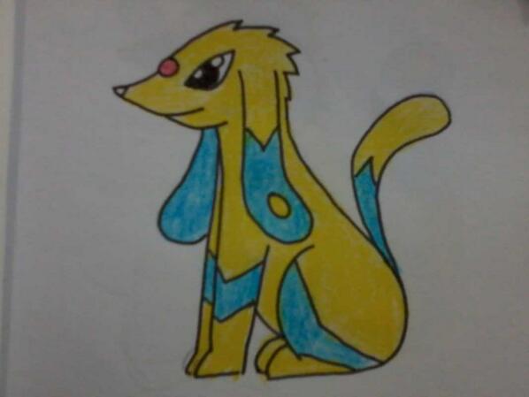 pokemonF_ART's tweet photo. votleo type electrike by @sofyanmaliki #MypokemonArt http://t.co/ca3uNTOa05