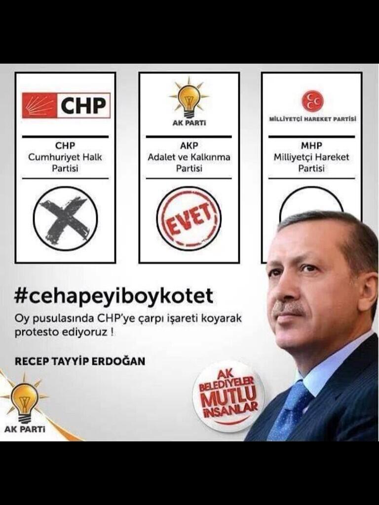 sachma on Twitter &quot;Ak yarinlar için oy pusulasinda cehapeyi boykot et