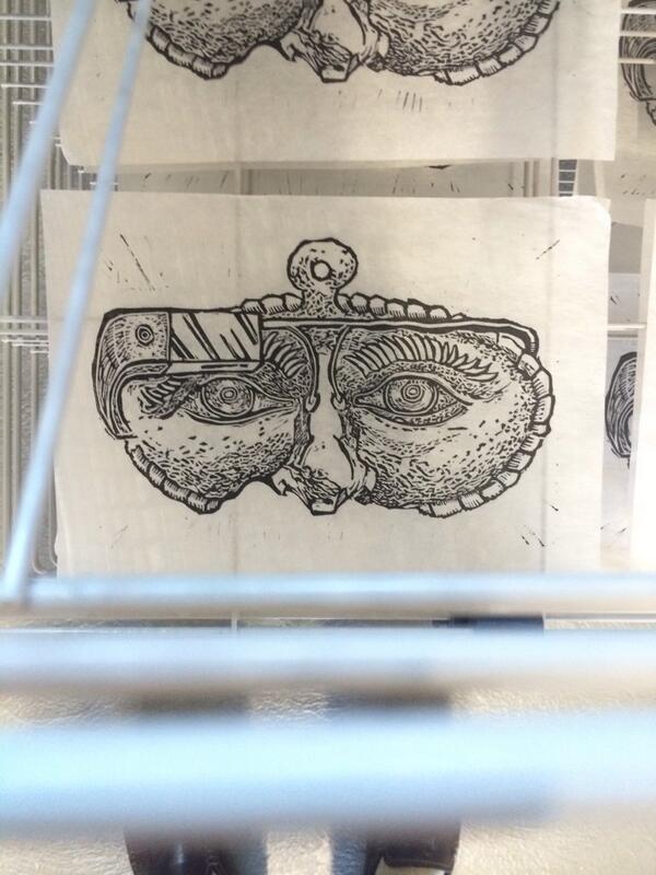 WoodruffCoates's tweet image. Making prints to protect against #googleglass for the vendor sale at Mullowney Printing Saturday, March 29! #SGCI2014