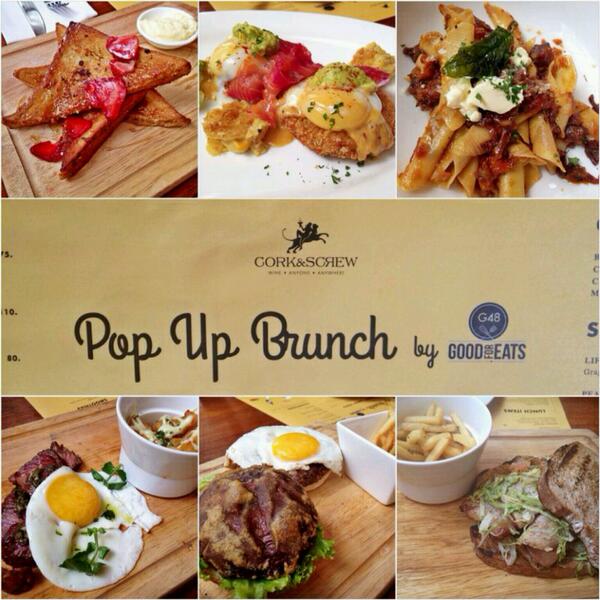 azmu's tweet photo. Join us tomorrow for Pop Up Brunch by G48 at Cork&amp;Screw Kodel Every Sunday 11 AM-4PM RSVP: 02152902030 http://t.co/PSGzxTjv6Z