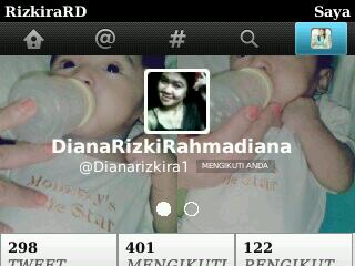 Yukk follow new twitter kakaa cantik @Dianarizkira1 ;;){} thnks