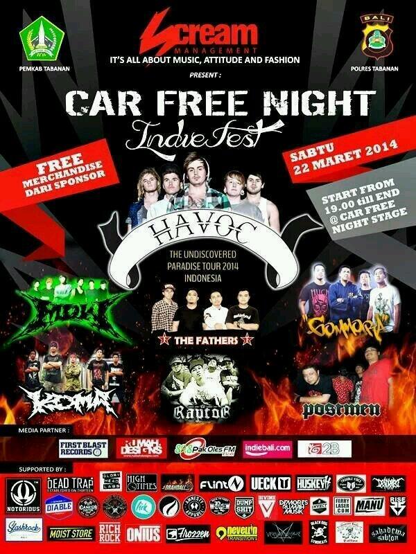 Gommora (@gommora_hc) on Twitter photo Nanti malam jangan lupa merapat ke Tabanan Car Free night di Jalan pahwlawan.. mari kita bersenang-senang.. Nanti malam jangan lupa merapat ke Tabanan Car Free night di Jalan pahwlawan.. mari kita bersenang-senang..