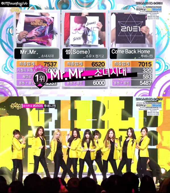 [22-03-2014]Girls' Generation giành #1 cho "Mr.Mr." trên chương trình "Music Core" BjUOFNLCEAA6vQh