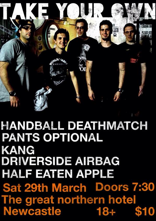 Next Saturday in Newcastle #pantsoptional #aussiepunk #punkrock