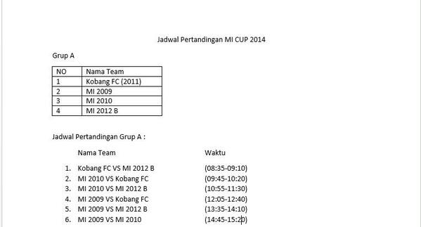 InfoHMMI's tweet photo. Jadwal pertandingan group A MI CUP cc: @D3MI_Unpad @manforunpad2013 @MIUnpad2012 http://t.co/f532ToqDtz