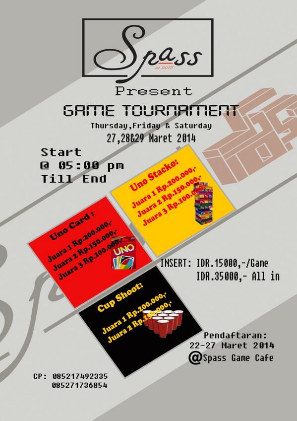 spass_GameCafe's tweet photo. Hai anak Tongkrongers,nih yang dah "bawel" nanyain tournament uno kita kasih banyaak...cekidot... http://t.co/btz5ZUwc3J