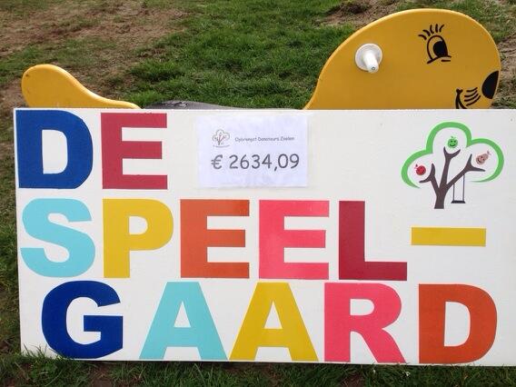 Zojuist heeft de voorzitter van @speelgaardzoe de opbrengst van de collecte bekend gemaakt: € 2634,09 !! Prachtig !!