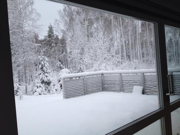 Svårt tänka sig att utsikten såg såhär ut i förrgår, idag blir joggen solig.