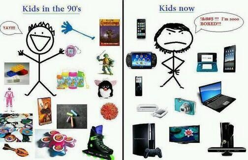 Niños años 90 VS niños año 2014.