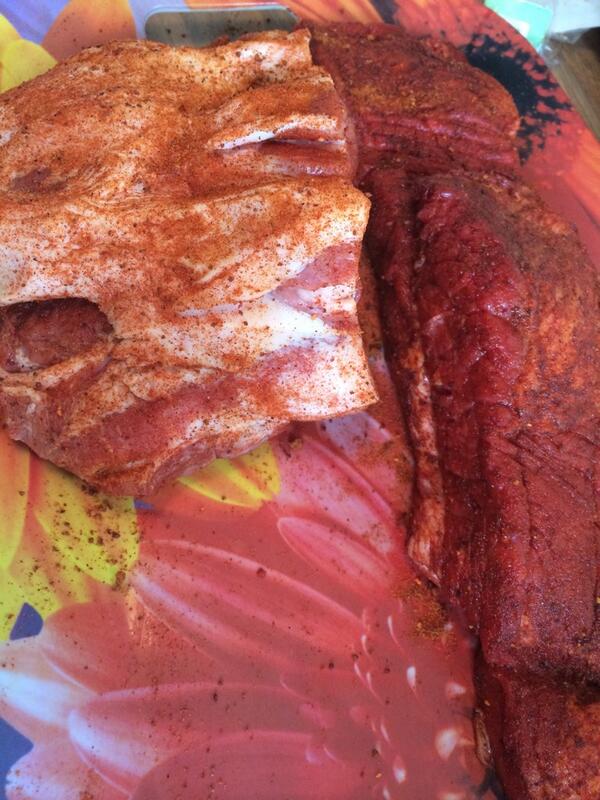 TheFlamePit's tweet image. Change of plan pork shoulder and a small bit of brisket today. Using our #pitrub wood today is pecan. Ribs tomorrow.