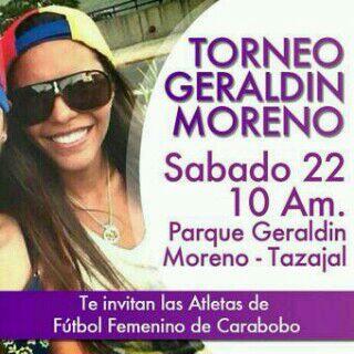 SugeidyParra's tweet photo. Hoy : Torneo Geraldin Moreno #22M en el parque de Tazajal #Naguanagua a las 10am a su memoria. #UAM http://t.co/1tnCauDoVQ