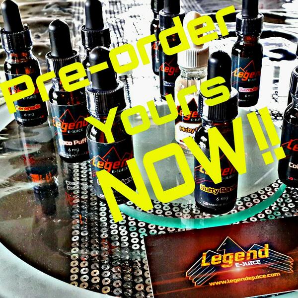 CharliesVape's tweet photo. Pre-order Your Legend E juice via email!!! http://t.co/PCLntWLovM
