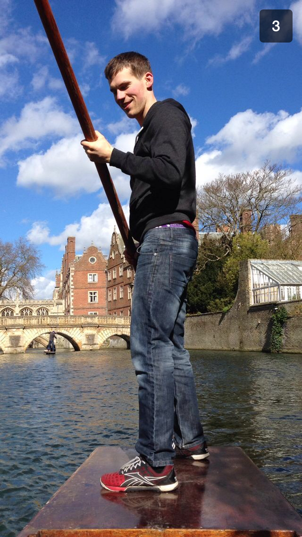 Punting in Cambridge.