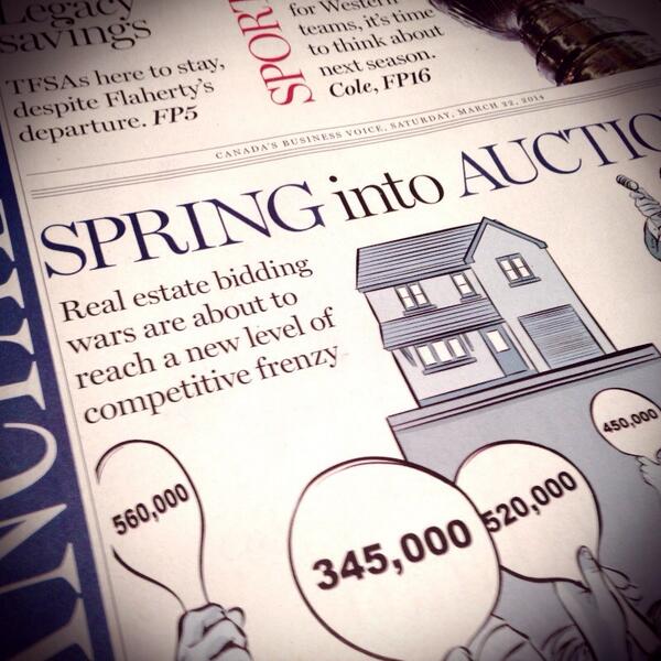 elainehung's tweet photo. The weekend's off to a good start with @sothebysrltycan's latest report mentioned on the front page of @financialpost http://t.co/5HpP4GOu3j