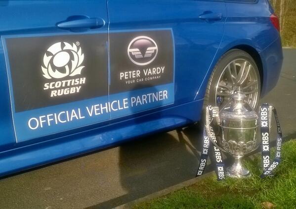 Scotlandteam's tweet photo. Comfort break #premiershipfinale @GalaRFC @MelroseRugby Thanks to @PeterVardy for loan of trophy wheels http://t.co/DY9tkTzyTu