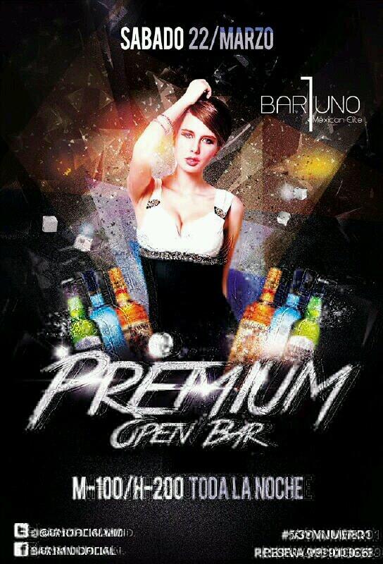 Axelgala's tweet photo. Hoy sólo en Bar1 -PREMIUM OPEN BAR- M/100 H/200 ¡Toda la noche! #SoyNumero1 #OpenBar @Bar1MidOficial l Rsv http://t.co/mUh5mbUBpQ