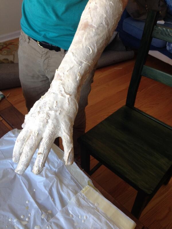 OverUnderColl's tweet image. More latex with paper towel texturing #burntsleeve #newplay