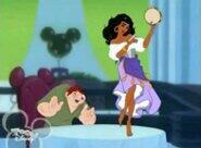 *laughs* dancing on the table ((sorry if the picture is bad))