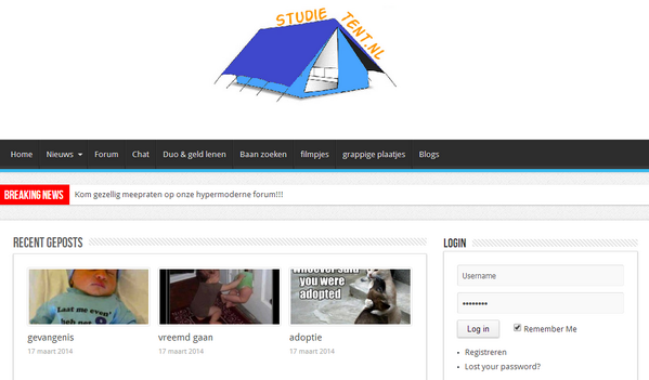 bekijk de nieuwe studentensite voor alle studenten van nederland!! studietent.nl