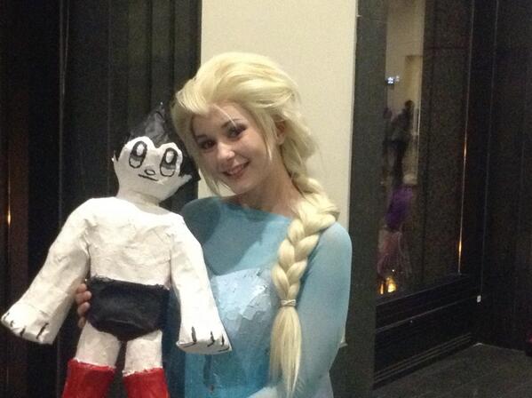 company_one's tweet photo. Brrrr! #astroboy gets #Frozen with #Elsa #astrobomb #animeboston http://t.co/CMpvcYJc3n