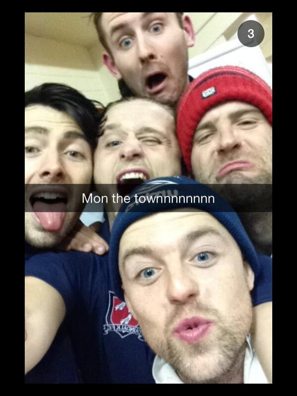 therealregald's tweet photo. Great win but even better selfie 👌🙊⚽️ @KWard102 @kurtisbyrne101 http://t.co/JZHpdr4o3X