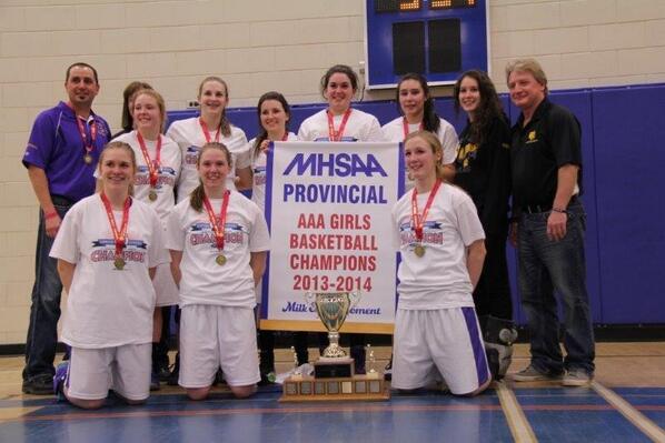 AAAProvSR14's tweet photo. Provinal girls champions! Virden Golden Bears @MHSAA_ #final #MarchMadness #AAABballProvs http://t.co/2izhGcEPhJ