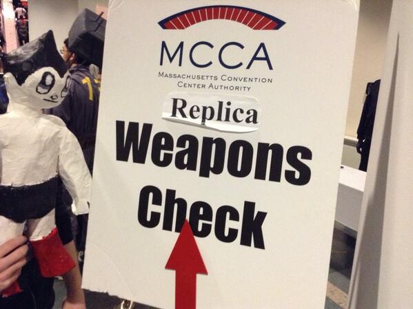 company_one's tweet photo. #weaponscheck makes #astroboy sad. He can't check his body!! #animeboston http://t.co/mC3d8qFP6m