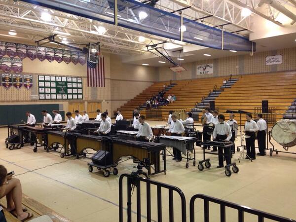 From earlier today! Great job, guys! First place! #AIAPercussion #AIAGreenHope #AIA #CHHS