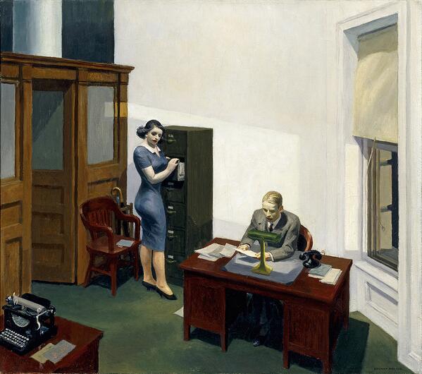 walkerartcenter's tweet photo. Game's on. Share your take on Edward Hopper. (We're partial to Office At Night.) http://t.co/JktAqvKfXy #AfterHopper http://t.co/jtVVQdTK4e