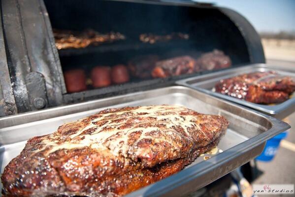 Competition brisket basted with butter and honey getting ready to be wrapped