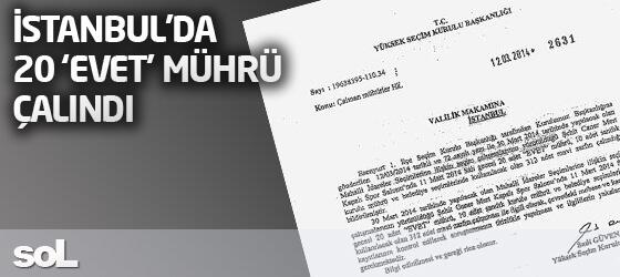 Hırsızlık bitmiyor: İstanbul'da 20 'evet' mührü çalındı! haber.sol.org.tr/devlet-ve-siya…