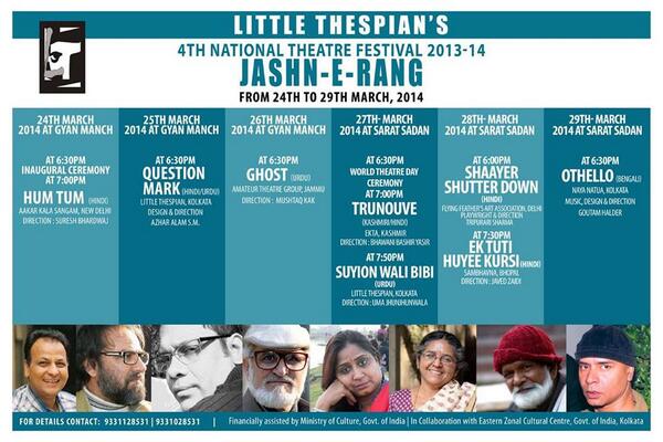 KOLKATAEVENTS's tweet photo. #The biggest #Hindi Theater festival in #Kolkata kicks off tomorrow. Tickets @indianstage http://t.co/biDiNMEXyD