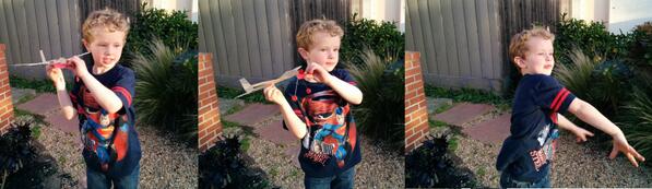 I'm five now! Here's an airplane.