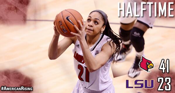 Behind a strong 1st half @UofLWBB heads into the locker room with a 41-23 lead over LSU