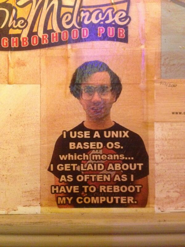 dalehay's tweet image. lol. #GeekProblems #UNIX #OS