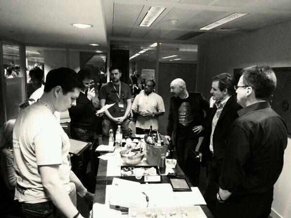 3_Beards's tweet photo. Judges deliberating at #AvivaFinTech http://t.co/IE7jh121if