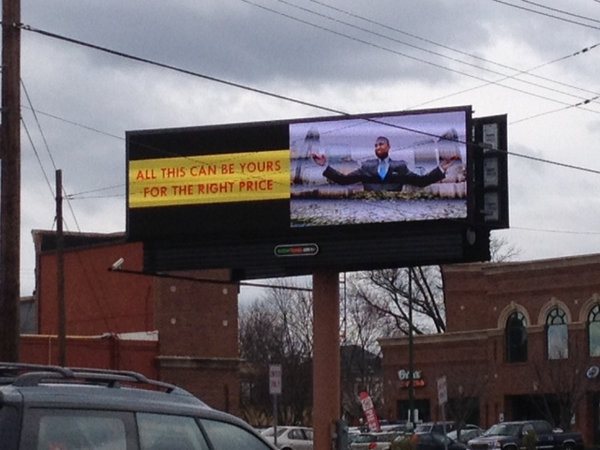 WFMY's tweet photo. Have you seen this billboard in Greensboro? What are your thoughts? http://t.co/AWnnkwJPeD