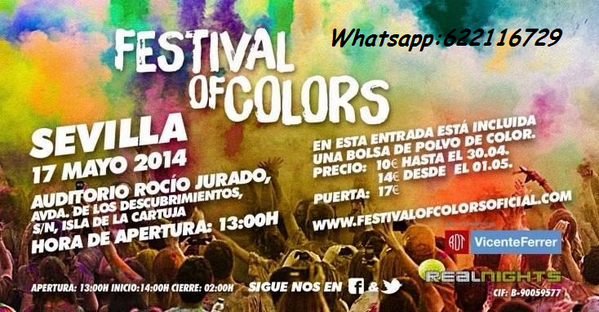 venta_entradas1's tweet photo. VENDO ENTRADAS DEL #FESTIVALOFCOLORS !! 10€ + 1 bolsita de 100 gramos de colores! whats app 622116729 http://t.co/9hgnx49OR4