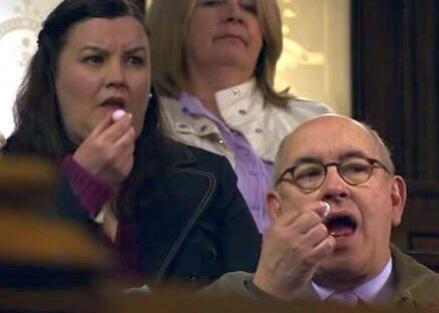 It looks like Norris and Mary had a quick 69 before church. They're tanning the mint imperials.