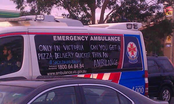 forevertoremain's tweet image. Support our Ambos! Today in Reservoir @RedFlag_news 
#RedAlert #SackDavidDavis #ausunions #vicpol #springst #auspol