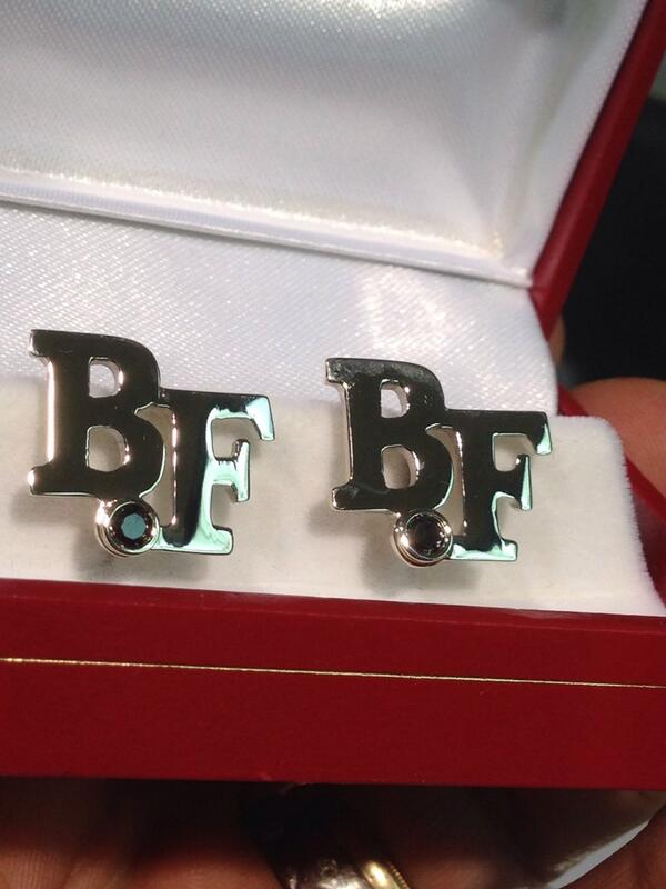 MONOGRAM14K's tweet image. Gents cuff links for special order $195
In silver ,$1695 in 14k gold and .30ct diamonds