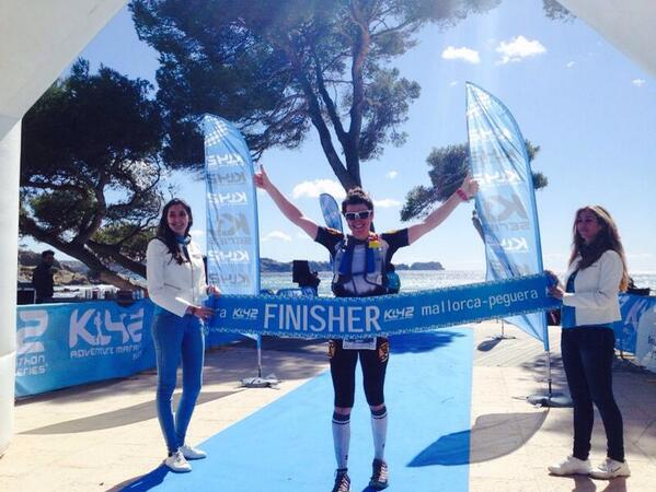 Molt contenta per la victòria a K42 de Mallorca (47km) lluitant amb @AZARA8212 les primeres 3h.18'menys q any passat!