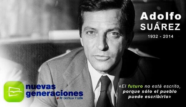 nnggcyl's tweet photo. Un demócrata. Un líder. Un POLÍTICO con mayúsculas. Un paisano. DEP #GraciasSuárez http://t.co/UcneeLmuPc