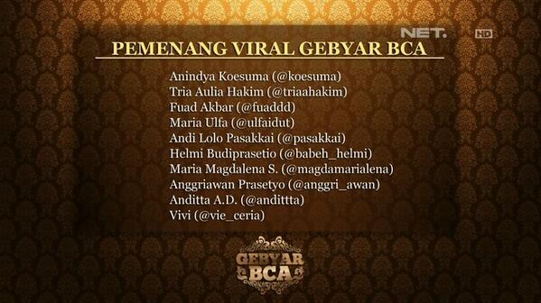 mdtvindonesia's tweet photo. Mimin mau ucapin selamat untuk para pemenang yg menjawab #GaunMerah, namanya tertera di twitpict @GoodLifeBCA http://t.co/P3F22Tg7mm