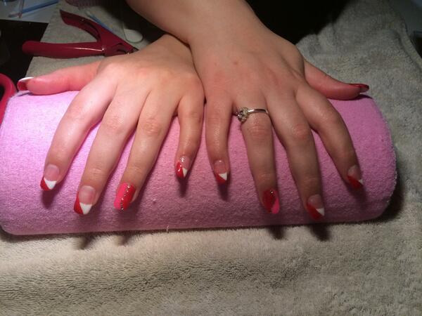 French Blanche Nail Art Noeuds Noir Et Blanc Strass Nails En