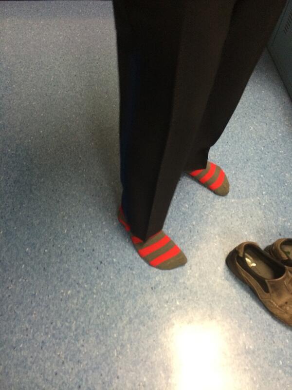 CstMangat's tweet image. @CstWalkerAPD wore his power socks today for all his media interviews. #ThingsYouNeverKnew #ElfSocks