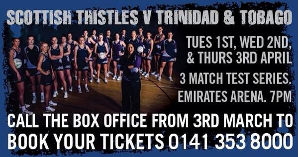 Troonsporthub's tweet image. tickets available for Scotland v TNT Netball #backingblue #ThistleArmy http://t.co/iQCbdEkFQY&quot;