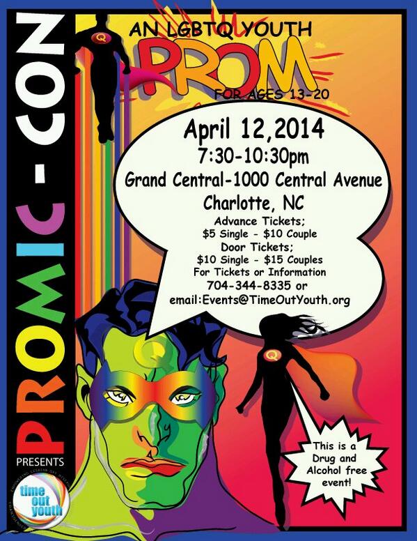 6ColorDesign's tweet image. #graphic #timeoutyouth #charlotte  #O&apos;Neal Atkinson #prom #LGBTQ